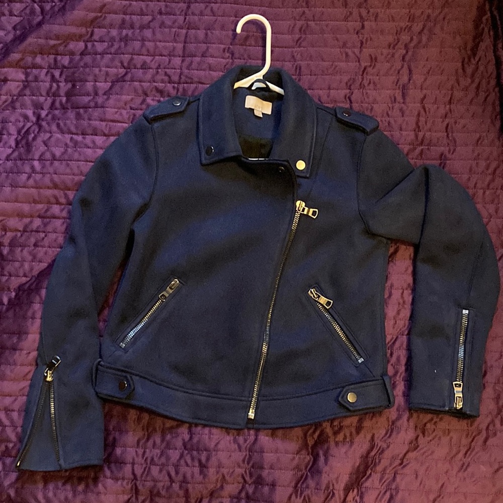 Loft Navy Blue Moto Jacket